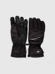 4F Rękawiczki narciarskie Thinsulate męskie - czarne S. Czarne rękawiczki męskie 4F, na zimę, bez wzorów, z materiału. Za 149.99 zł.