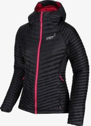 Inov-8 Kurtka do biegania damska Inov-8 Thermoshell Pro FZ - black/pink M. Czarne kurtki sportowe damskie Inov-8, m, bez wzorów, bez ramiączek, bez kaptura, do biegania. Za 959.00 zł.