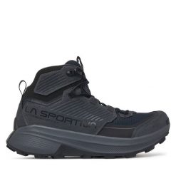 Trekkingi La Sportiva. Szare botki męskie La Sportiva, bez wzorów, bez obcasa, bez zapięcia. Za 999.99 zł.