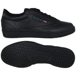 Trenerzy Reebok Club C85. Czarne buty sportowe męskie Reebok, bez wzorów, z materiału, bez zapięcia, Reebok Club. Za 328.30 zł.