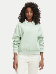 Tommy Hilfiger Bluza WW0WW47831 Zielony Regular Fit. Zielone bluzy damskie Tommy Hilfiger, l, bez wzorów, z syntetyku, bez ramiączek, bez kaptura. Za 409.99 zł.