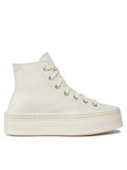 Converse Trampki Chuck Taylor All Star Modern Lift Platform Canvas A06140C Beżowy. Brązowe trampki i tenisówki damskie Converse, bez wzorów, z materiału, bez zapięcia. Za 289.99 zł.