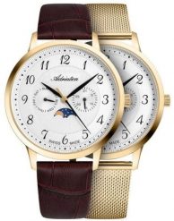 Zegarek męski Adriatica A1274.1B23QF-SET brązowy. Brązowe zegarki męskie Adriatica, bez wzorów. Za 1,058.00 zł.