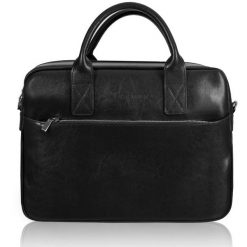Torba męska skórzana Tizano TM06 czarna. Czarne torby na ramię męskie TIZANO, z jeansu, na ramię. Za 455.99 zł.