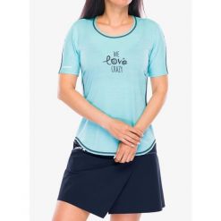 Koszulka szybkoschnąca damska Crazy Shirt Exit. Zielone bluzki damskie CRAZY, bez wzorów, sportowe, bez kołnierzyka, bez ramiączek. Za 224.99 zł.
