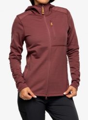 Bluza z kapturem damska Fjallraven Keb Fleece Hoodie. Fioletowe bluzy damskie Fjällräven, s, bez wzorów, z elastanu, bez ramiączek, z kapturem. Za 939.39 zł.
