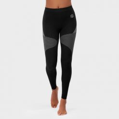 Legginsy kompresyjne do sportów zimowych damskie SIROKO Ultradry. Czarne bielizna sportowa damska SIROKO, bez wzorów. Za 207.00 zł.