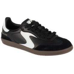 Buty sportowe Sneakersy damskie, Hotshot - Kickoff. Czarne obuwie sportowe damskie Skechers, bez wzorów, bez zapięcia, trekkingowe. Za 259.99 zł.