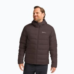 Kurtka puchowa męska Jack Wolfskin Ather Down Hoody. Brązowe kurtki męskie Jack Wolfskin, m, bez wzorów, z puchu, sportowe, bez kaptura. Za 699.99 zł.