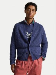 Polo Ralph Lauren Kardigan 710B27269002 Granatowy Regular Fit. Niebieskie swetry męskie Polo Ralph Lauren, m, bez wzorów, z wełny, bez kołnierzyka, bez ramiączek. Za 1,799.00 zł.