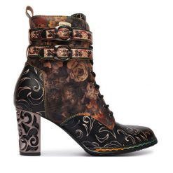 Botki Laura Vita. Botki damskie Laura Vita, bez wzorów, bez obcasa, na słupku, bez zapięcia. Za 689.99 zł.