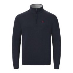 Sweter 1/4 zip Musto Original. Niebieskie swetry męskie Musto, s, bez wzorów, sportowe, bez kołnierzyka, bez ramiączek. Za 416.00 zł.