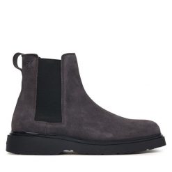 Sztyblety Calvin Klein. Brązowe botki męskie Calvin Klein, bez wzorów, bez obcasa, bez zapięcia. Za 649.99 zł.
