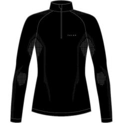 Damski podkoszulek z długim rękawem Falke Wool-Tech. Czarne bielizna sportowa damska Falke, bez wzorów. Za 576.00 zł.