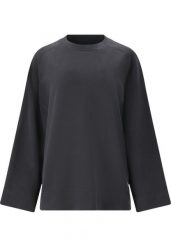 Bluza damska SOS Ramiu. Czarne bluzy damskie SOS, l, bez wzorów, z bawełny, biznesowe, bez ramiączek, bez kaptura. Za 338.00 zł.
