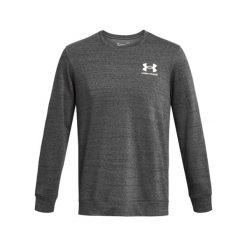 Bluza z okrągłym dekoltem Under Armour Rival Terry LC. Białe bluzy męskie Under Armour, bez wzorów, sportowe, bez ramiączek, bez kaptura. Za 294.50 zł.