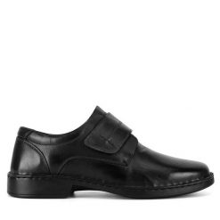 Półbuty Go Soft. Czarne buty wizytowe męskie GO SOFT, bez wzorów, bez obcasa, bez zapięcia. Za 183.99 zł.
