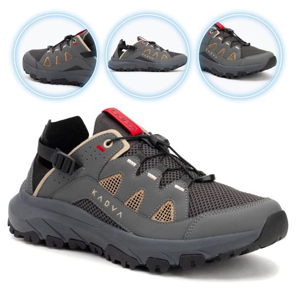 Buty męskie KADVA Chorro. Szare buty zimowe męskie KADVA, bez wzorów, bez obcasa, bez zapięcia. Za 169.99 zł.