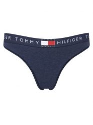 Tommy Hilfiger Stringi UW0UW06039 Granatowy. Niebieskie majtki damskie Tommy Hilfiger, z bawełny. Za 89.99 zł.