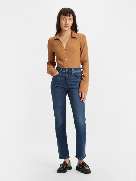 Levi's® Jeansy 724™ 18883-0207 Niebieski Slim Fit. Niebieskie jeansy damskie bez wzorów, z bawełny. Za 489.99 zł.