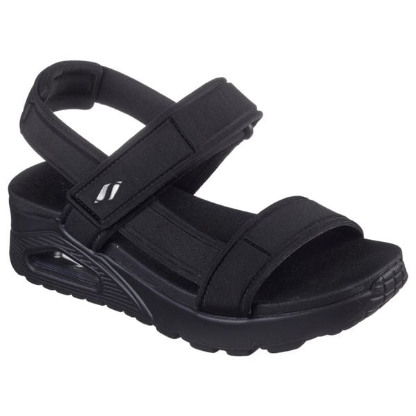 Sandały damskie SKECHERS Uno Summer Stand 2. Czarne sandały damskie Skechers, bez wzorów, bez obcasa, bez zapięcia. Za 239.99 zł.