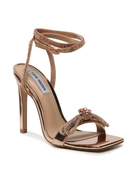 Steve Madden Sandały Unleash SM11002333-686 Złoty. Żółte sandały damskie Steve Madden, bez wzorów, z syntetyku, bez obcasa, na szpilce, bez zapięcia. Za 599.99 zł.