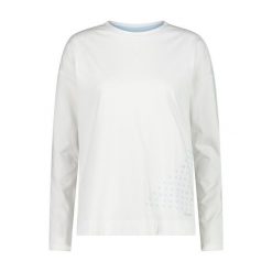 Bluza damska CMP. Białe bluzy damskie CMP, bez wzorów, z materiału, bez ramiączek, bez kaptura. Za 225.00 zł.