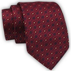 Krawat Alties (7 cm) - Wzór Geometryczny, Odcienie Czerwieni. Czerwone krawaty i muchy Alties, bez wzorów, z tkaniny, eleganckie. Za 40.00 zł.