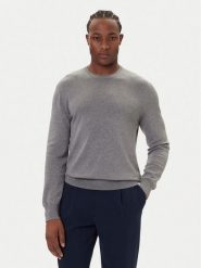 Calvin Klein Sweter LV040BM343 Szary Regular Fit. Szare swetry męskie Calvin Klein, m, bez wzorów, z bawełny, bez kołnierzyka, bez ramiączek. Za 429.99 zł.