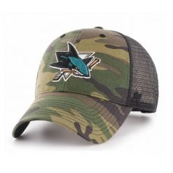 Czapka z daszkiem 47 Brand NHL San Jose Sharks Trucker - H-CBRAN22GWP-CM. Zielone czapki damskie 47 Brand, bez wzorów, sportowe. Za 99.00 zł.