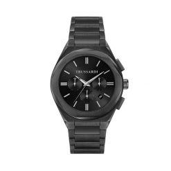 Zegarek Trussardi. Czarne zegarki męskie TRUSSARDI, bez wzorów. Za 809.99 zł.
