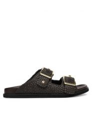 BOSS Klapki Freyah 50563359 Brązowy. Brązowe klapki damskie Boss, bez wzorów, z materiału, bez obcasa, bez zapięcia. Za 1,089.00 zł.