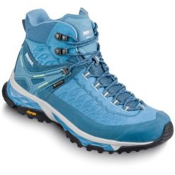 Buty damskie MEINDL Top Trail Lady Mid GTX, z membraną Gore-Tex. Niebieskie obuwie trekkingowe damskie MEINDL, z gore-texu, bez zapięcia. W wyprzedaży za 759.85 zł.