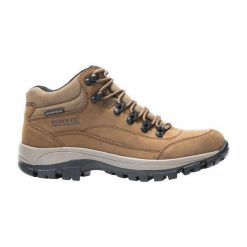Damskie skórzane buty trekkingowe Bayton Mid. Brązowe obuwie trekkingowe damskie Regatta, z materiału, bez zapięcia. Za 776.00 zł.