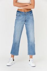 7 FOR ALL MANKIND Błękitne jeansy damskie THE MODERN STRAIGHT TRILIG. Niebieskie jeansy damskie 7 for all mankind, bez wzorów, z bawełny. W wyprzedaży za 499.99 zł.