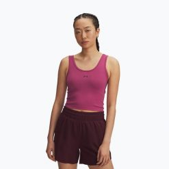 Koszulka Under Armour Vanish Seamless Tank. Czerwone bluzki damskie Under Armour, bez wzorów, sportowe, bez kołnierzyka, bez ramiączek. Za 169.99 zł.