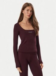 Guess Bluzka V6BP05 K6318 Bordowy Slim Fit. Czerwone bluzki damskie Guess, xs, z aplikacjami, z syntetyku, bez kołnierzyka, bez ramiączek. Za 234.99 zł.