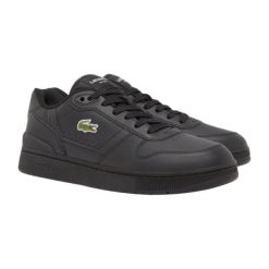 Tenisówki Lacoste Model T-clip Set Kolor Czarny. Czarne trampki męskie Lacoste, bez wzorów, ze skóry, eleganckie, bez zapięcia. Za 584.15 zł.