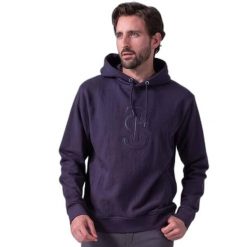 Bluza z kapturem PS of Sweden Samuel. Niebieskie bluzy męskie PS OF SWEDEN, bez wzorów, sportowe, bez ramiączek, z kapturem. Za 570.50 zł.