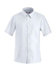 Clique Cambridge Koszula Oxford krótki rękaw 100% bawełna – white. Białe koszule męskie CLIQUE, m, bez wzorów, z bawełny, bez kołnierzyka, bez ramiączek. Za 216.03 zł.