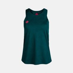 Techniczny top GENOVA, oddychający i szybkoschnący. Zielone topy damskie IZAS, l, bez wzorów, casualowe, bez kołnierzyka, bez ramiączek. Za 160.83 zł.