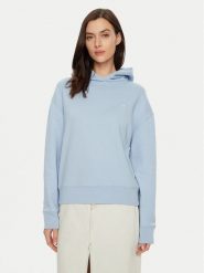 Calvin Klein Bluza K20K208126 Błękitny Regular Fit. Niebieskie bluzy damskie Calvin Klein, xs, bez wzorów, z bawełny, bez ramiączek, bez kaptura. Za 239.99 zł.