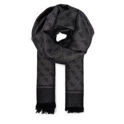Szal Guess. Czarne szaliki damskie Guess, z aplikacjami. Za 239.99 zł.