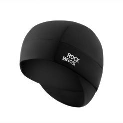 Rewersyjna czapka rowerowa ROCKBROS. Czarne czapki damskie ROCKBROS, na zimę, bez wzorów, z materiału, sportowe. Za 71.68 zł.