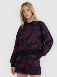 4F Bluza dresowa nierozpinana bez kaptura damska - multikolor L. Bluzy damskie 4F, l, bez wzorów, z bawełny, eleganckie, bez ramiączek, bez kaptura. W wyprzedaży za 99.99 zł.