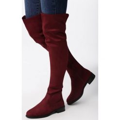 Bordowe Kozaki Leslieville. Czerwone kozaki damskie Born2be, na zimę, bez wzorów, bez obcasa, na płaskiej podeszwie, bez zapięcia. Za 169.99 zł.