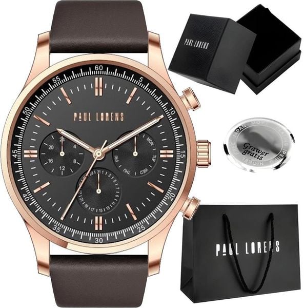 Zegarek męski Paul Lorens - FABER-1B1 z grawerem. Zegarki męskie Paul Lorens, bez wzorów. Za 219.00 zł.