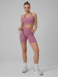 4F Legginsy kolarki treningowe bezszwowe damskie - czerwone XL/XXL. Czerwone legginsy damskie 4F, bez wzorów. Za 79.99 zł.