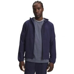 Kurtka męska Under Armour UA Vibe Woven Jacket 6003001. Czarne kurtki męskie Under Armour, m, bez wzorów, z elastanu, z kapturem. Za 370.60 zł.