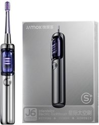 Szczoteczka Soniczna Jimok J6 Star Silver - Grey + 2 końcówki. Szare szczoteczki soniczne NoName. Za 172.11 zł.